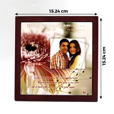 Customised Photo Tile Anniversary Gift